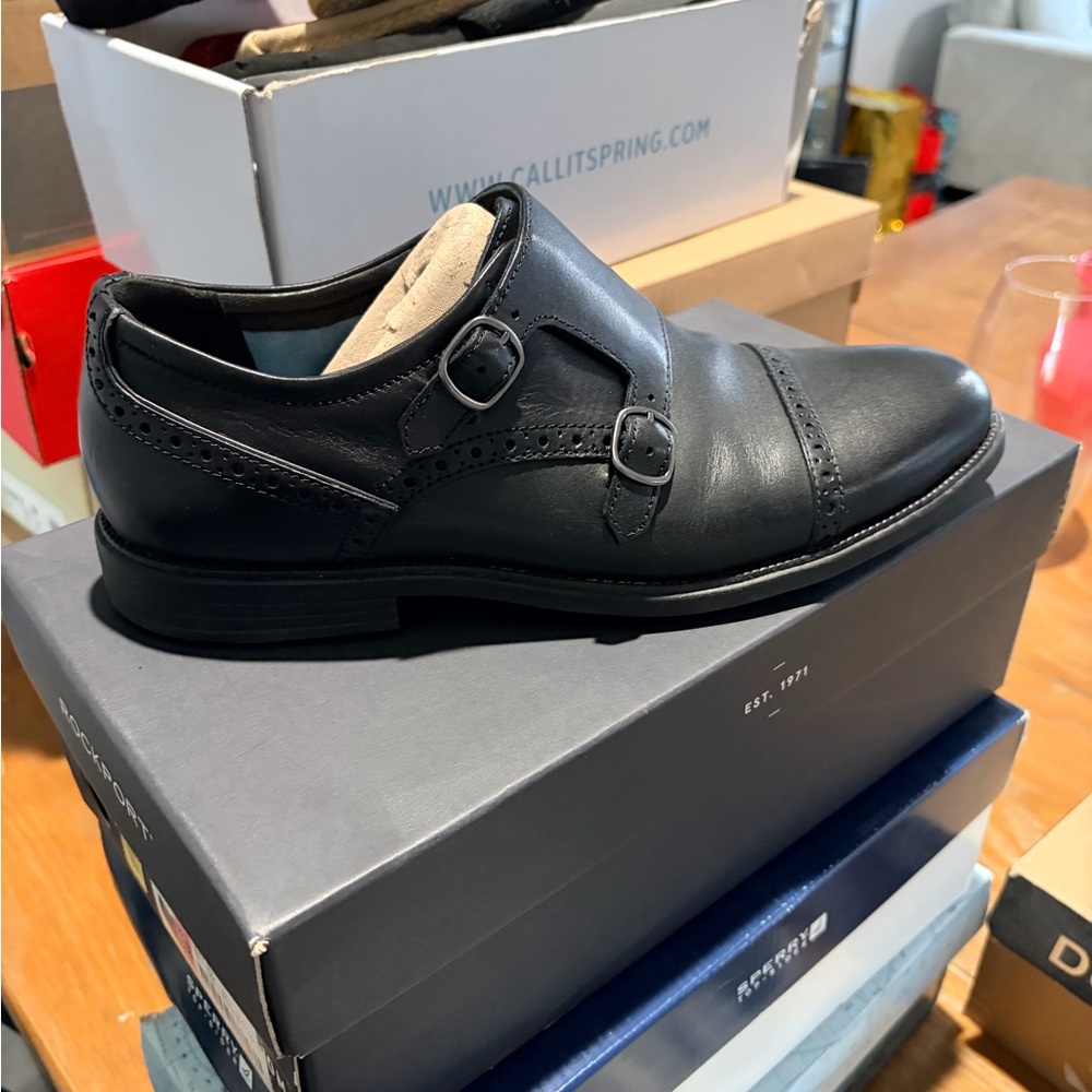 Call It Spring Double Monk Strap Black Oxfords